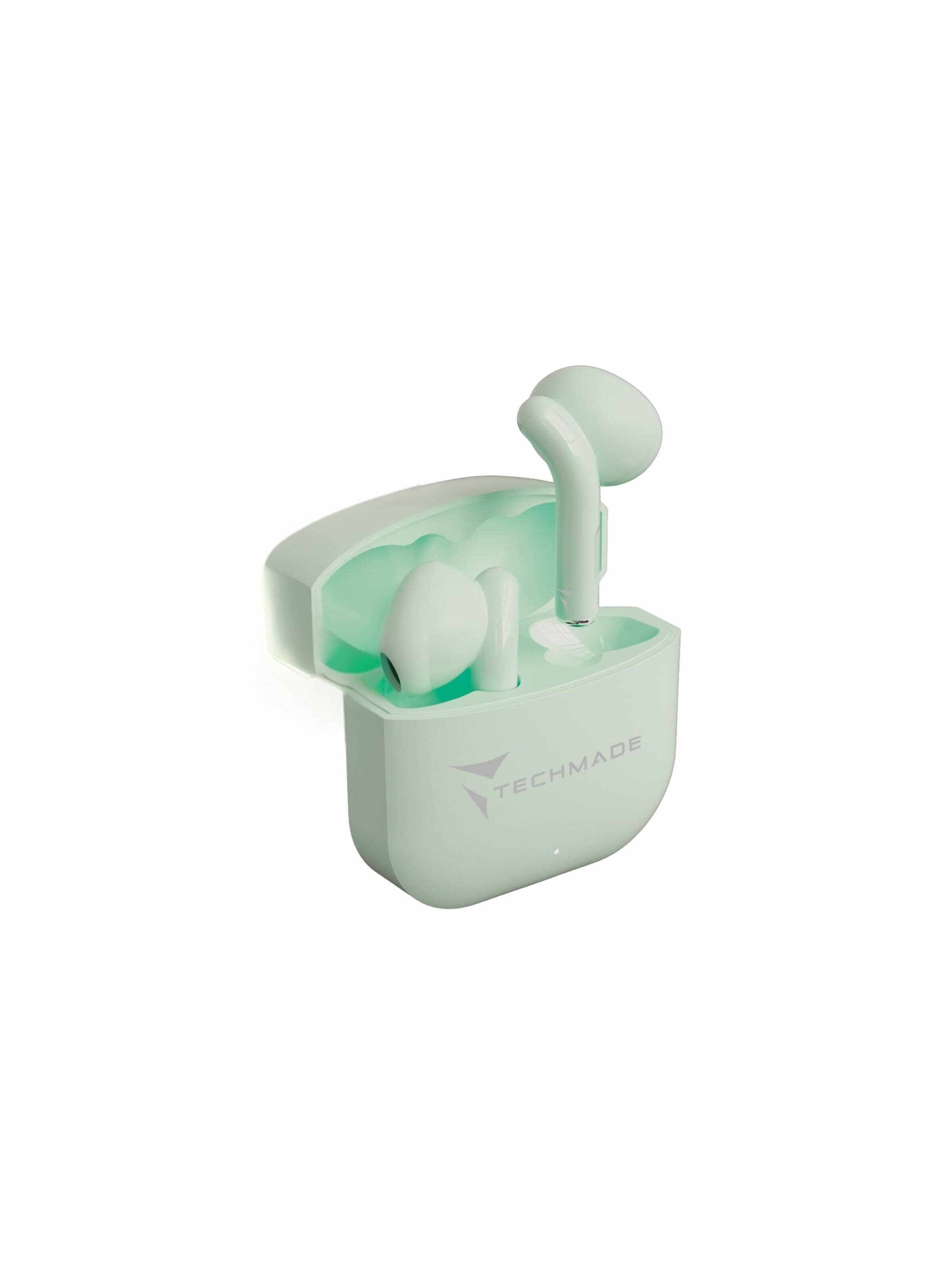 Techmade Headphones 'Techmade AI Kabellose Ohrhörer' in Green: front