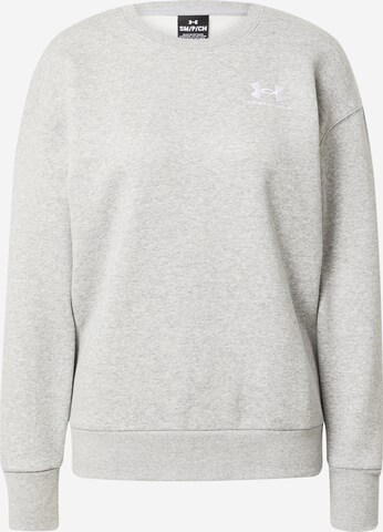 UNDER ARMOUR - Sweatshirt de desporto 'Essential' em cinzento: frente