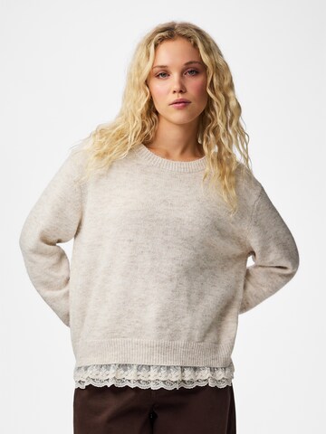 PIECES - Jersey 'PCVAKA' en beige: frente