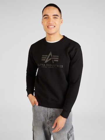 ALPHA INDUSTRIES Sweatshirt in Black: front