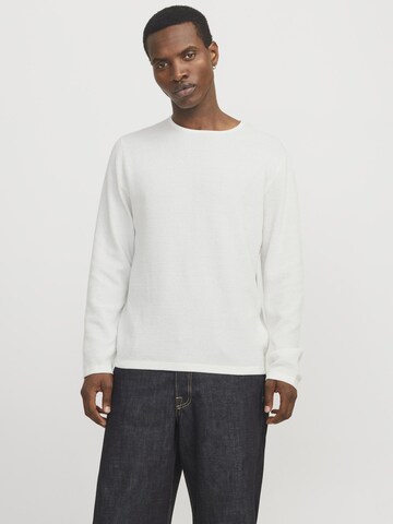 JACK & JONES Trui 'JJEGeorge' in Wit: voorkant