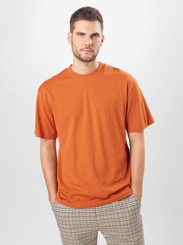 Urban Classics Shirt in Oranje: voorkant