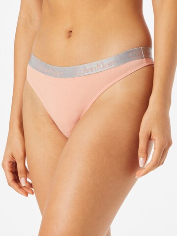Calvin Klein UnderwearTanga gaćice 'RADIANT' - bež boja: prednji dio