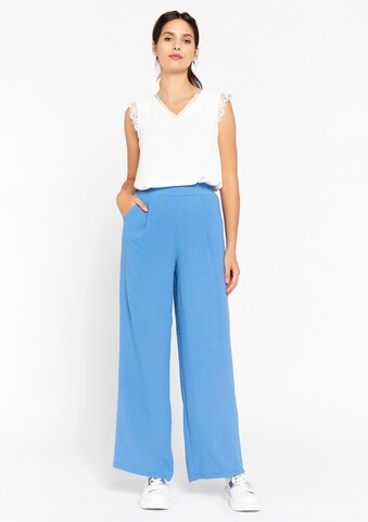 LolaLiza Wide leg Pleat-front trousers in Blue