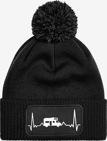 Youth Designz Mütze 'Heartbeat Camping' in Schwarz: Vorderseite