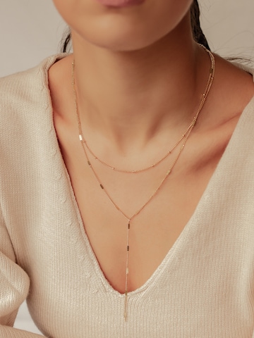 Hey Happiness Kette 'Lariat' in Gold: Vorderseite