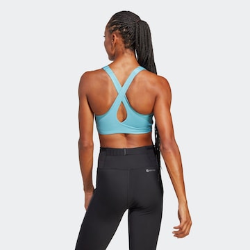 ADIDAS SPORTSWEAR Bustier Sport bh 'Fastimpact Luxe Run High-Support' in Blauw