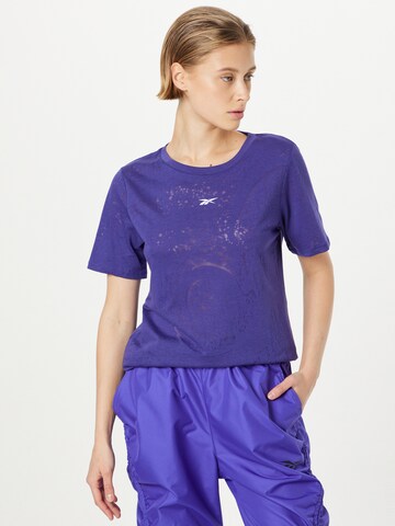 purpurinė Reebok Sportiniai marškinėliai: priekis