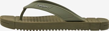 Pepe Jeans T-Bar Sandals in Green: front