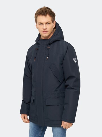 Derbe Winterparka 'Festholm' in Blauw: voorkant