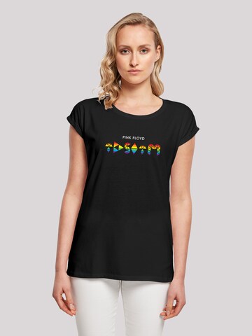 F4NT4STIC Shirt 'Pink Floyd TDSOTM Album Rainbow Regenbogen ' in Schwarz: Vorderseite