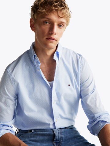 TOMMY HILFIGER Regular fit Button Up Shirt 'Polka Dot' in Blue