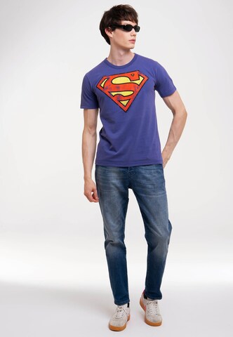 LOGOSHIRT Shirts 'Superman' in Blau