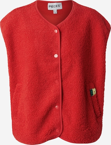 PIECES Weste 'PCKATTY' in Rot: Vorderseite