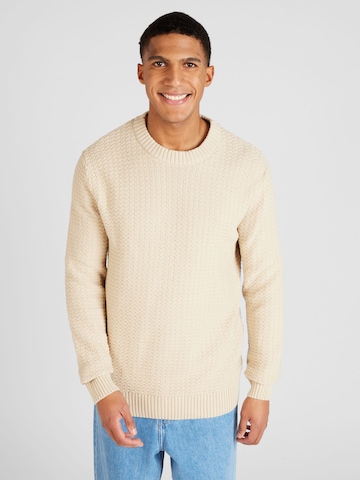 SELECTED HOMME Sweater 'Thim' in Beige: front