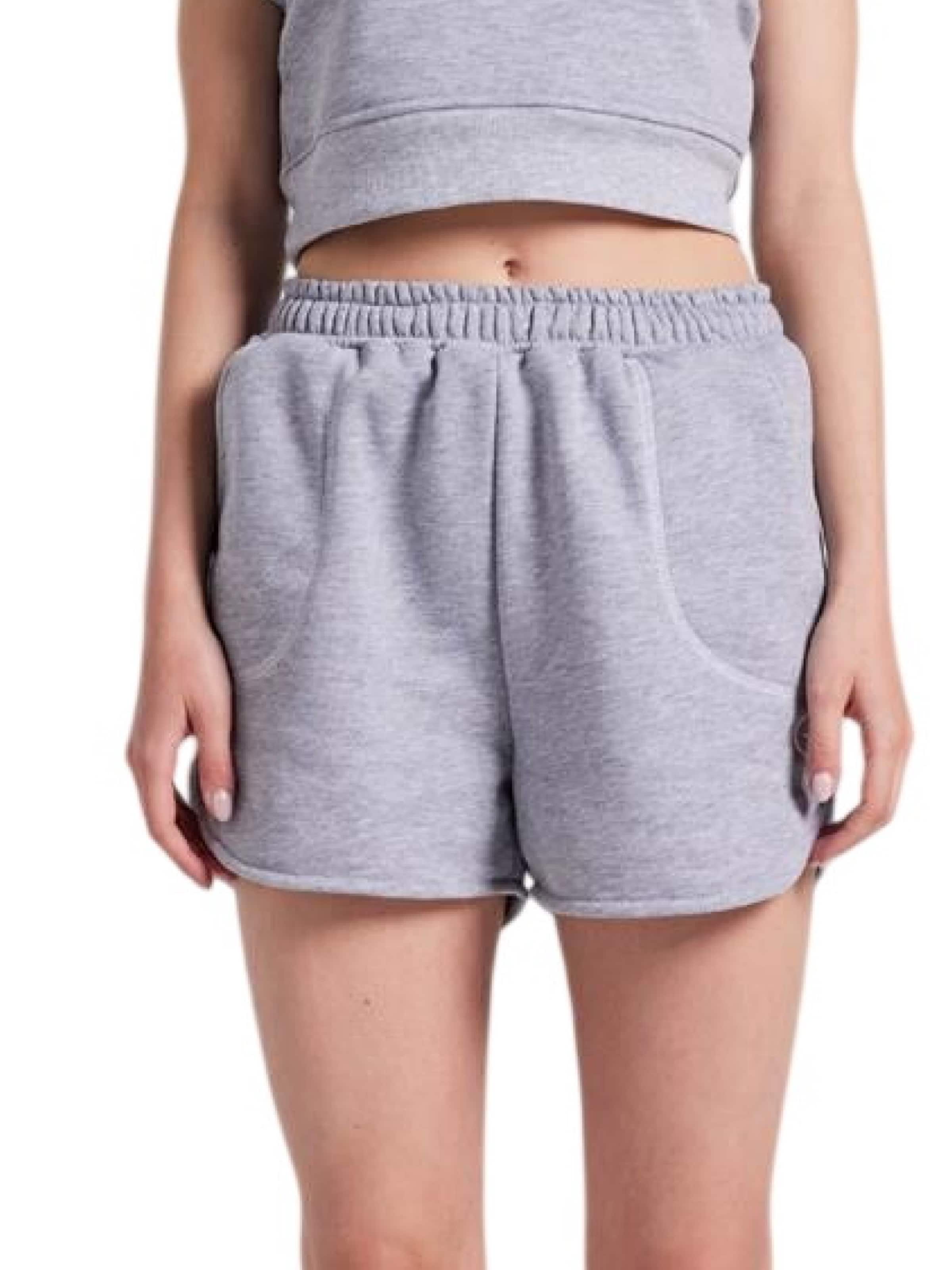 HOLLY LOLLY Loosefit Kalhoty – šedá: přední strana