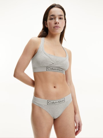 Calvin Klein Underwear Bralette Nursing Bra 'Reimagined Heritage' in Grey: front