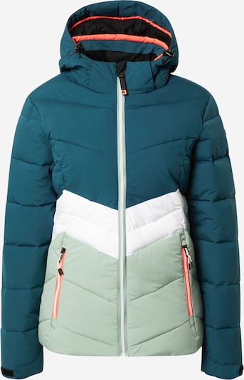 KILLTEC Athletic Jacket in Petrol / Pastel green / Off white, Item view