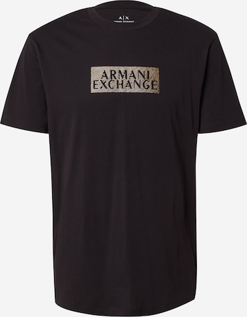 ARMANI EXCHANGEMajica - crna boja: prednji dio