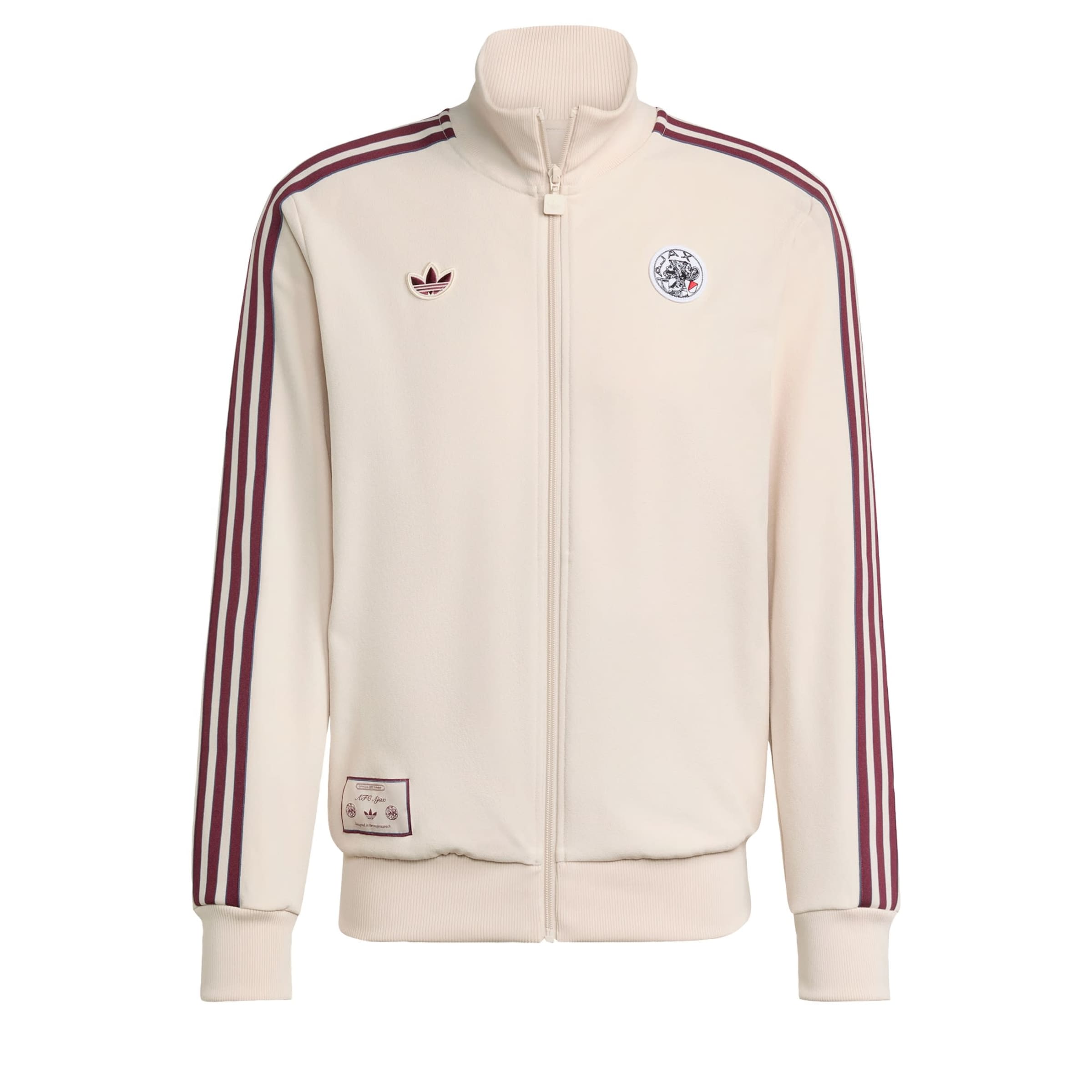 ADIDAS ORIGINALS - Sudadera con cremallera 'Ajax Amsterdam Terrace Icons' en beige: frente
