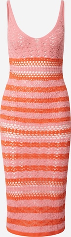 River Island Трикотажное платье в Ярко-розовый: спереди