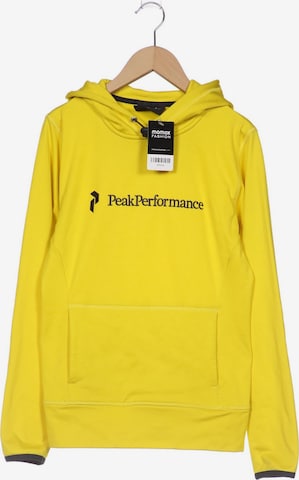 PEAK PERFORMANCE Sweatshirt & Zip-Up Hoodie in M in Yellow: front