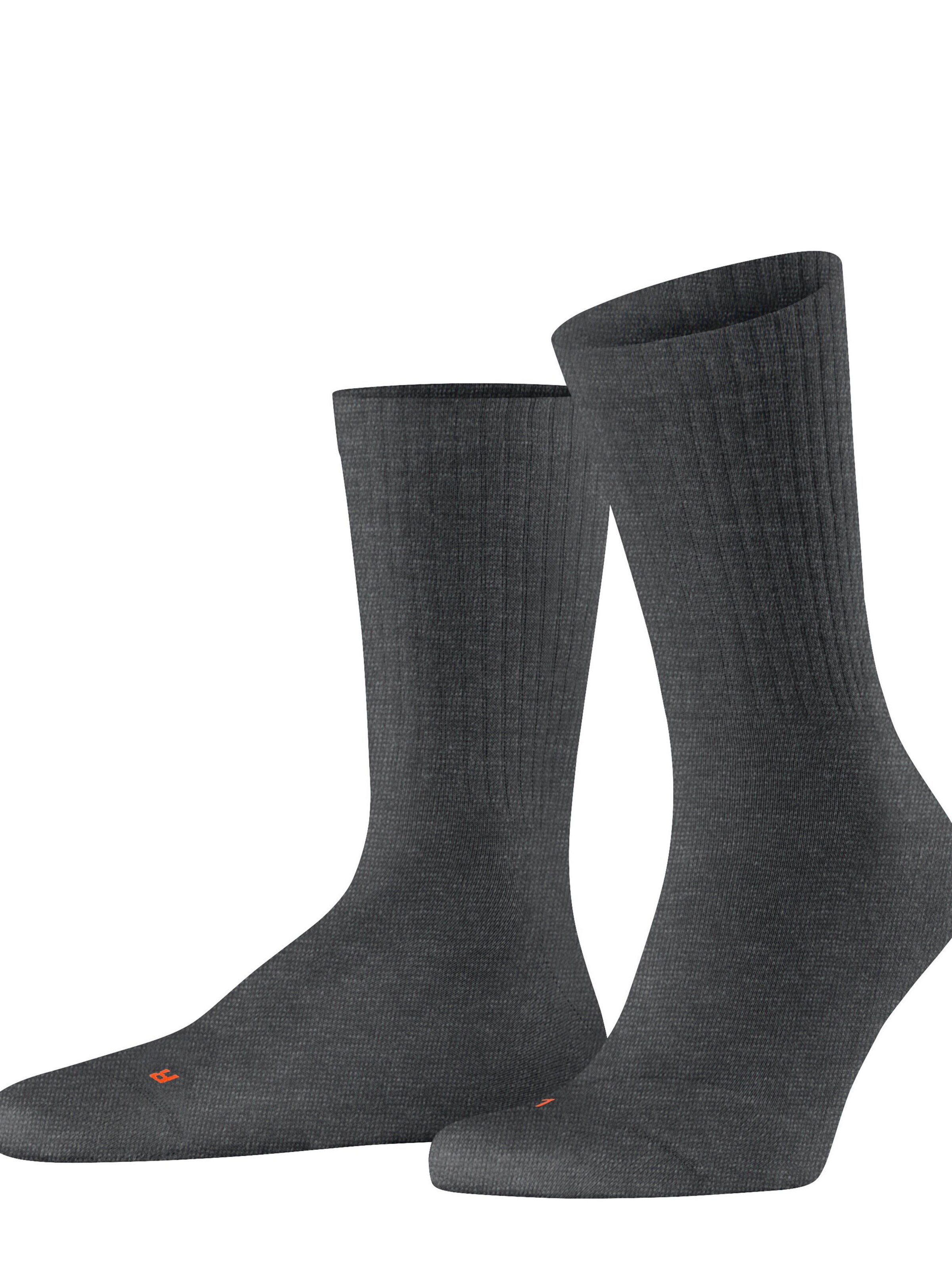 FALKE Socks 'Run Rib Crew' in Grey: front
