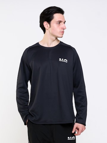 neverover - Camiseta funcional en negro: frente