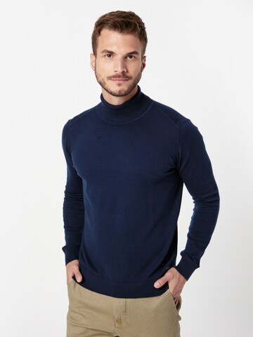 INDICODE JEANS Sweater 'Burns' in Blue: front