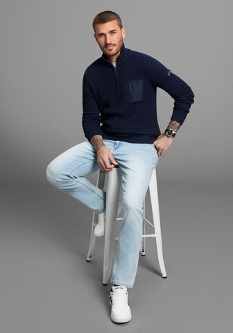 Bruno Banani LM Pullover in Blau