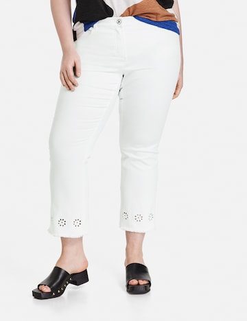 SAMOON Regular Jeans in White: front