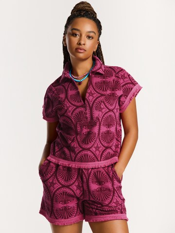 Shiwi Jumpsuit 'Iris Sea Pearl' in Roze: voorkant