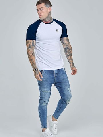 SikSilk Shirt 'Raglan' in Wit