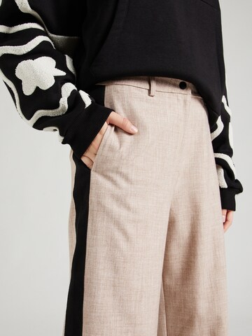 florence by mills exclusive for ABOUT YOU Wide leg Trousers 'Haystack' in Beige