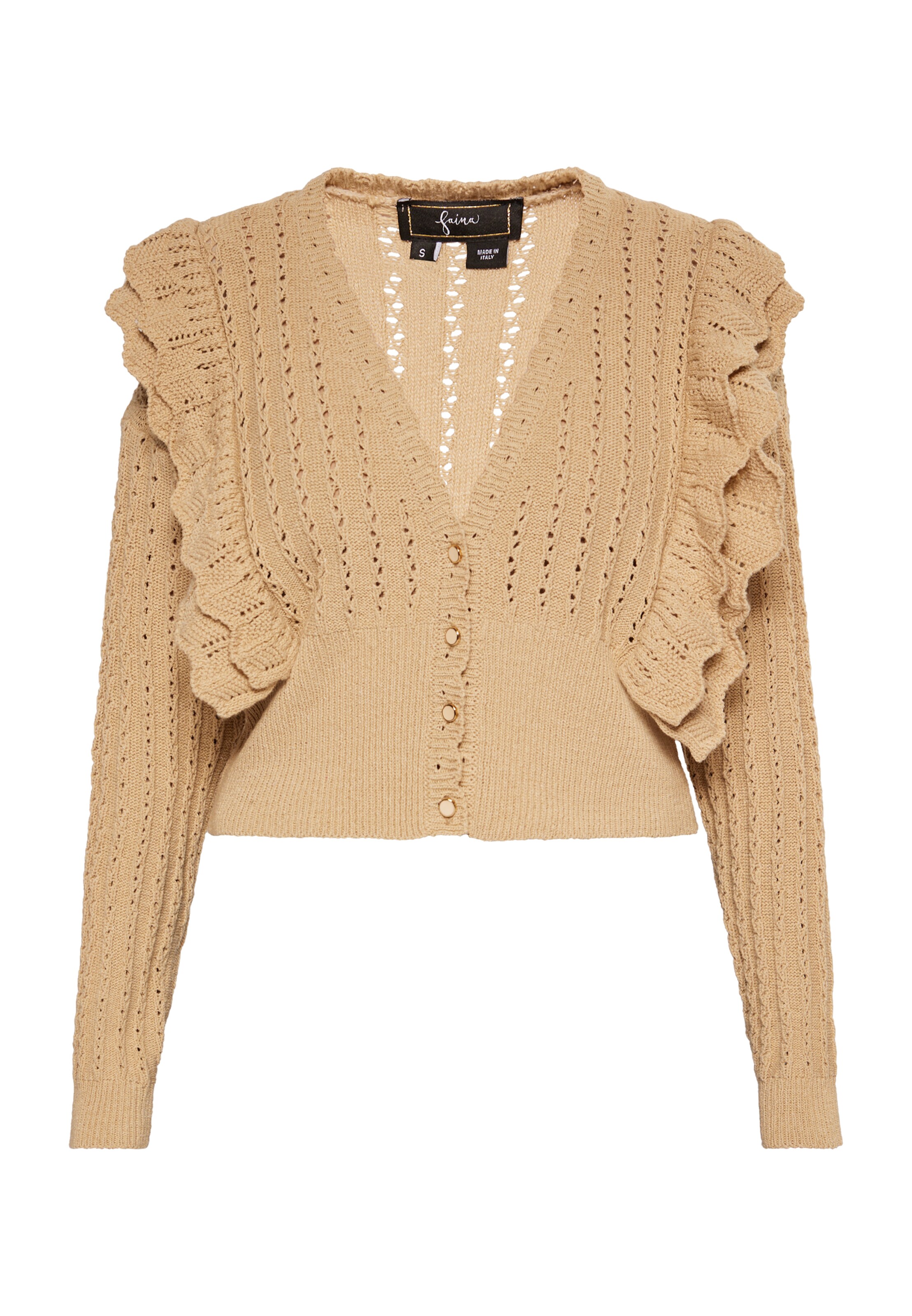 Cardigan faina en beige : devant