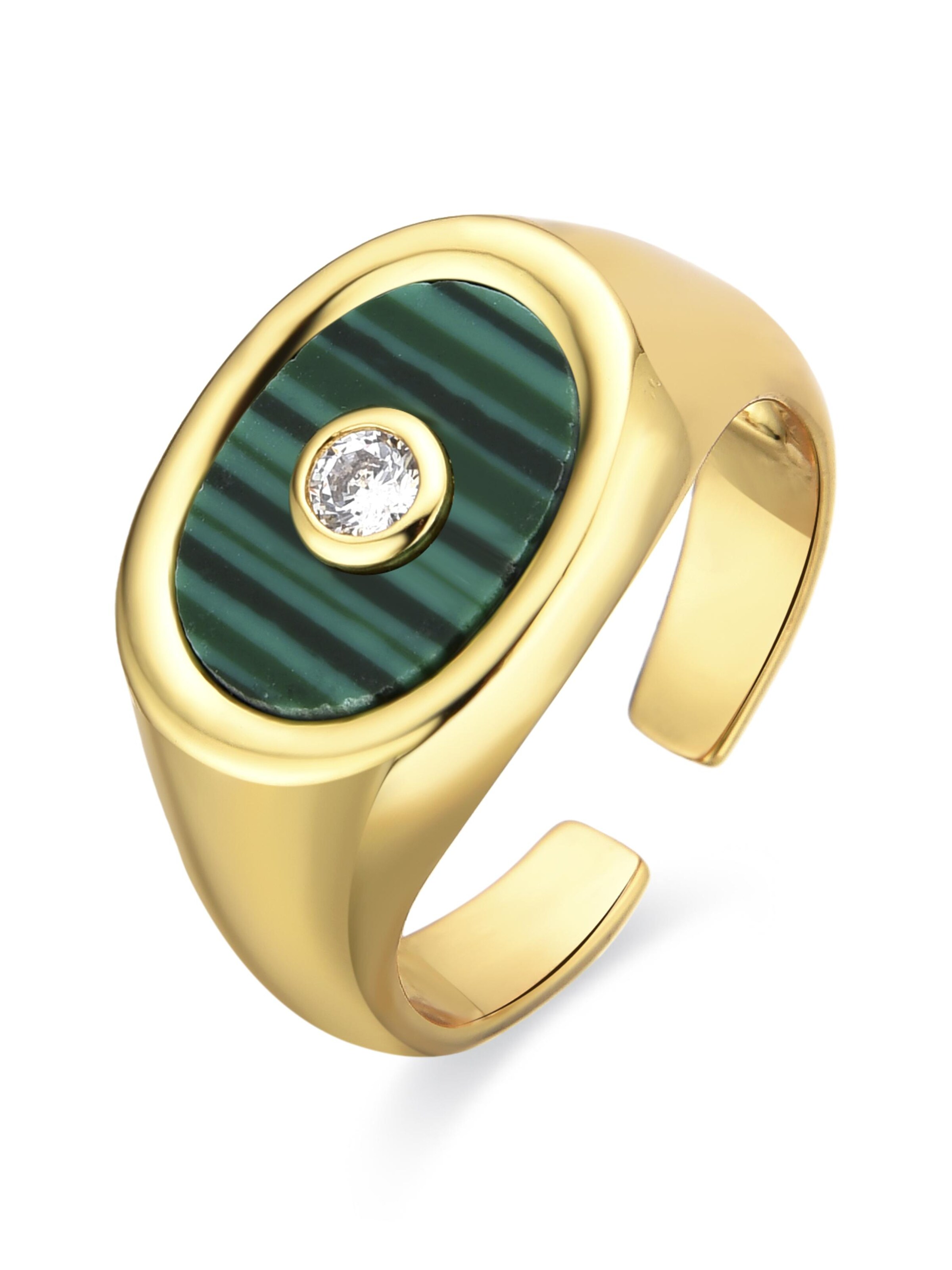 Luxenter - Anillo 'Staxo' en verde: frente