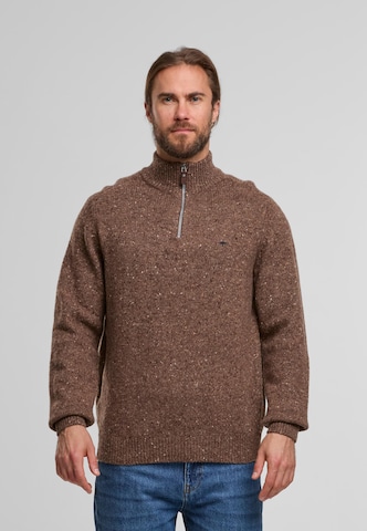 FYNCH-HATTON Pullover 'Donegal' i brun: forside