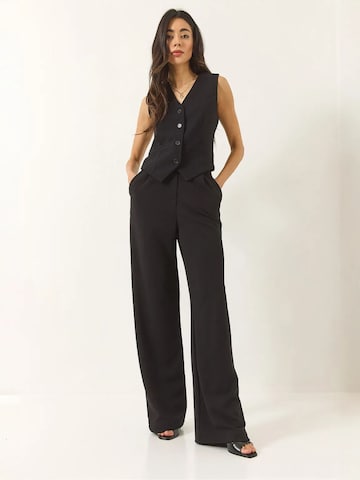 Pantalons de tailleur Bianco Lucci en noir : devant