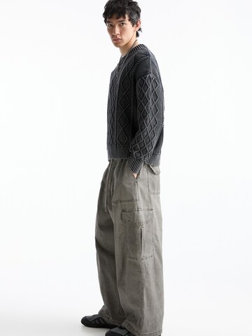 Wide leg Pantaloni cargo di Pull&Bear in grigio
