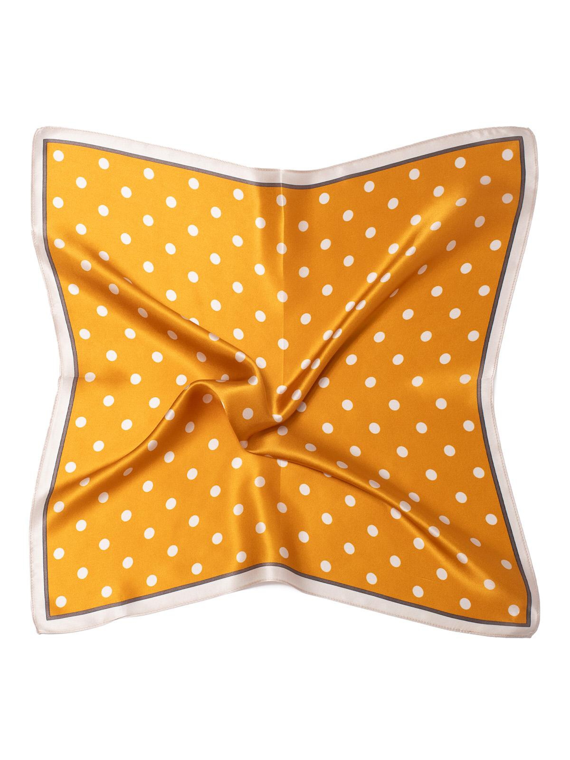 MayTree Scarf 'Seidentuch Punkte klein' in Gold: front