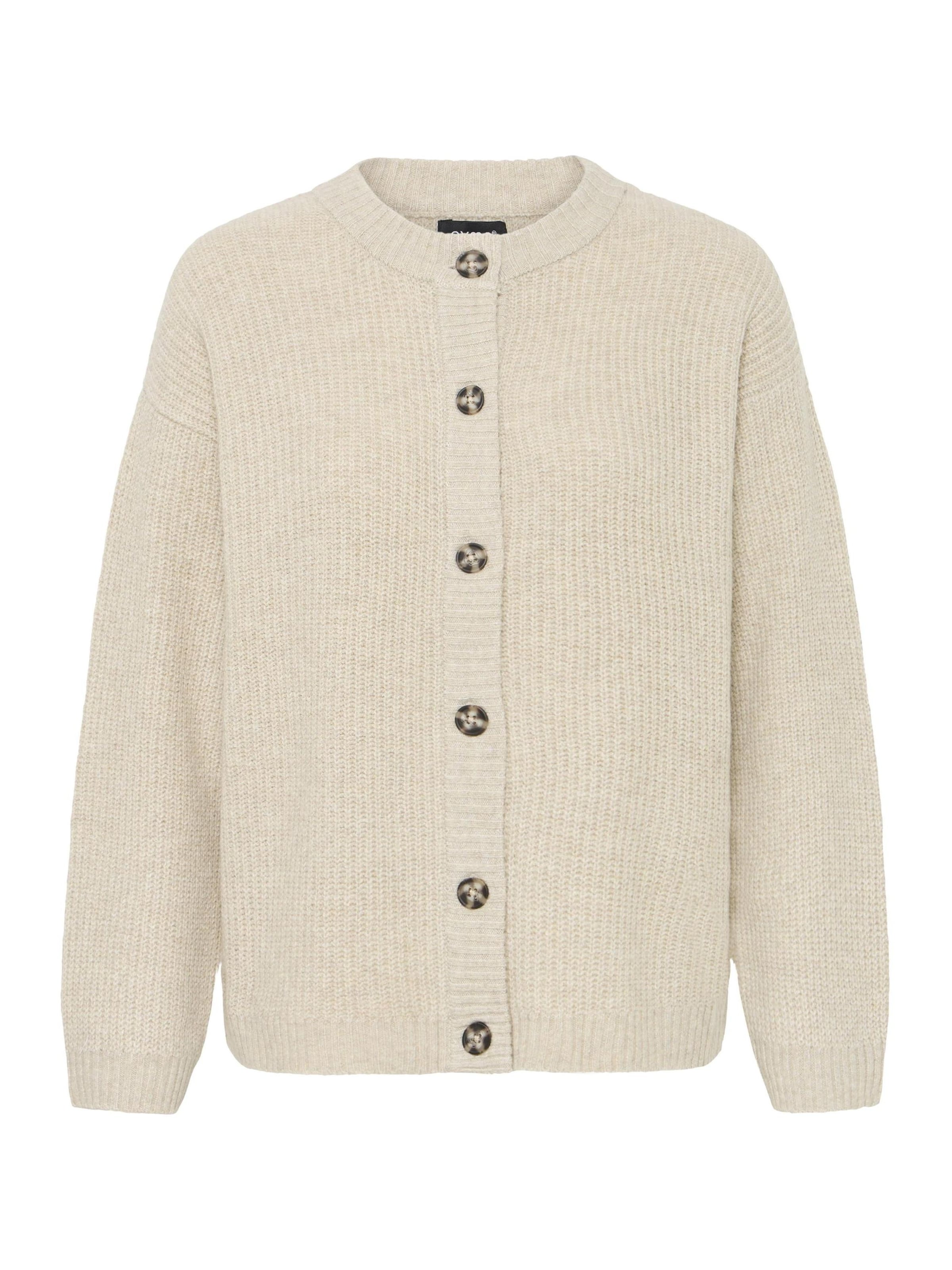 Oxmo - Casaco de malha em bege: frente