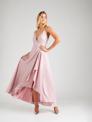 Robe de soirée SWING en rose : devant