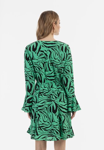 Rochie de la faina pe verde