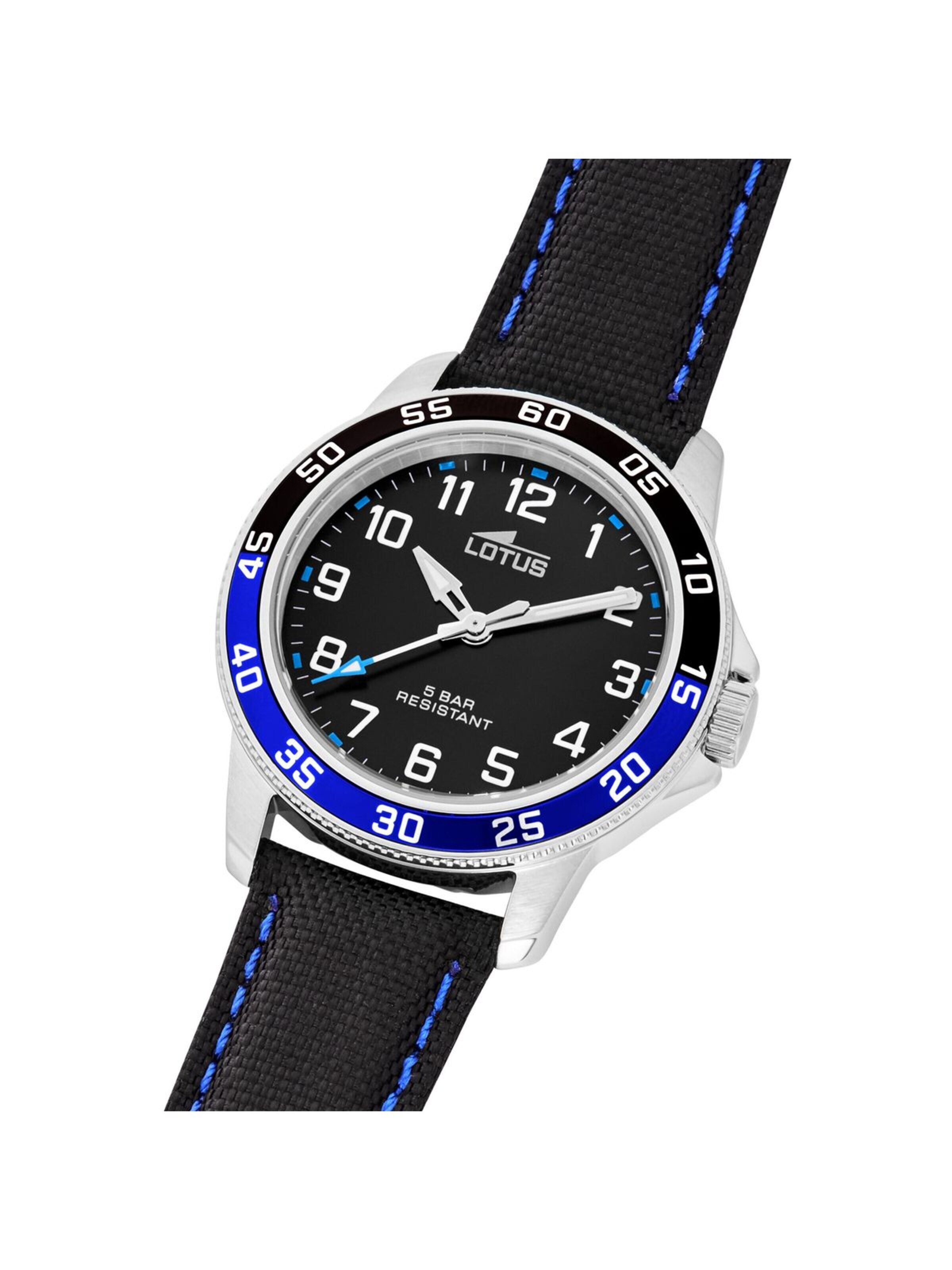 Montre à affichage analogique 'Junior Collection' Lotus en noir