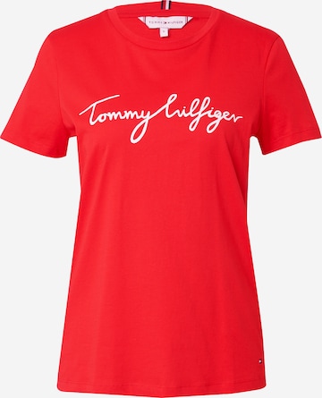 TOMMY HILFIGER Majica | rdeča barva: sprednja stran