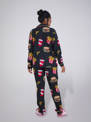 LEAFLETIC Pyjama‌‌‌ in Schwarz