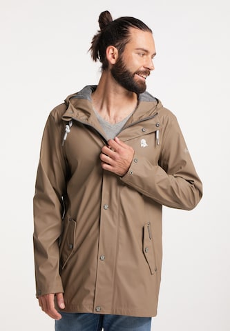 Schmuddelwedda Between-Seasons Parka in Brown: front