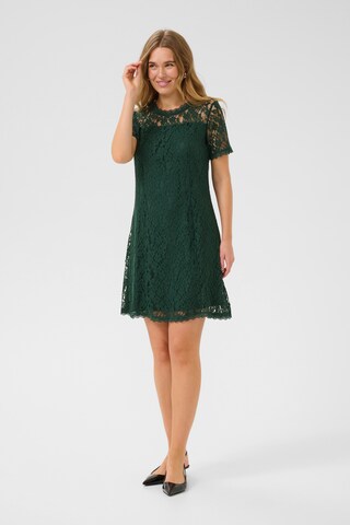 Cream Dress 'Kit' in Green