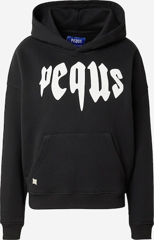 Sweat-shirt Pequs en noir : devant