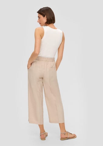 s.Oliver BLACK LABEL Wide Leg Bügelfaltenhose in Beige: zadná strana